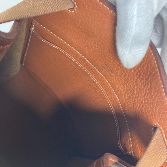 HERMES Brown Leather Backpack - Picture 13 of 15